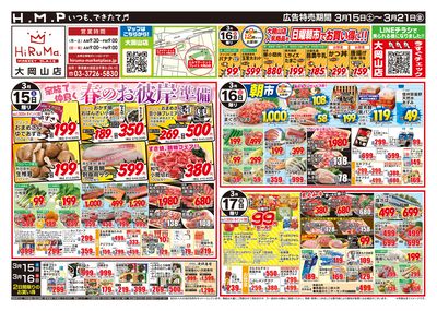 ヒルママーケットプレイス大岡山店3月15日号