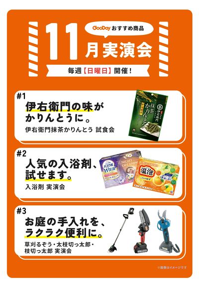 【日曜恒例】11月16日 実演会開催