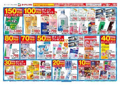 対象の日用品を買ってお得!ウラ