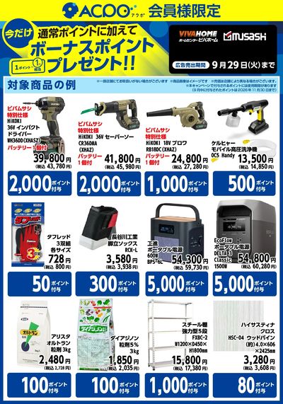 今月のACPOボーナスポイント商品のご紹介!