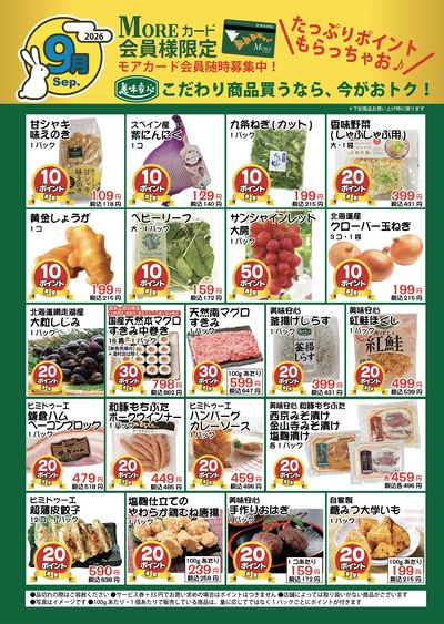 9月号 ポイントセール特別版 表
