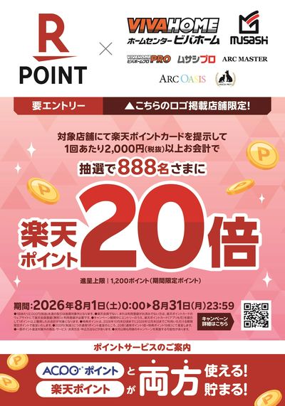 今月も楽天ポイントのキャンペーン開催中!