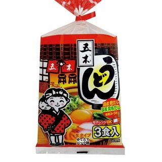 お1人様3点限り 五木食品 3食スープ付うどん 564g