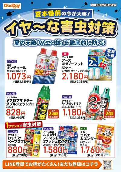 夏本番前の今が大事!イヤ~な害虫対策チラシ1