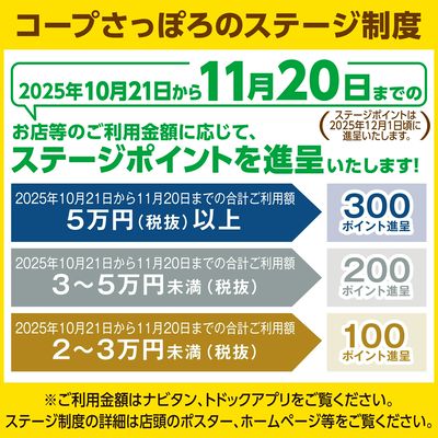 コープさっぽろのステージ制度