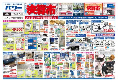 コメリパワー 3/6号 決算市 オモテ