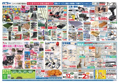 コメリパワー 3/7号 決算市 ウラ