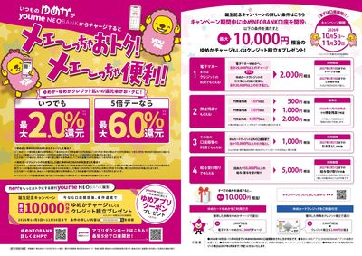 ゆめNEOBANK誕生記念キャンペーンチラシ