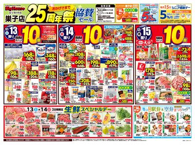 ビッグハウス巣子店25周年祭協賛セール