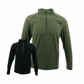 メンズ ハーフジップロングスリーブT