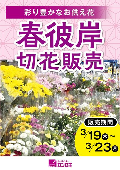 【予告】春彼岸切花販売!