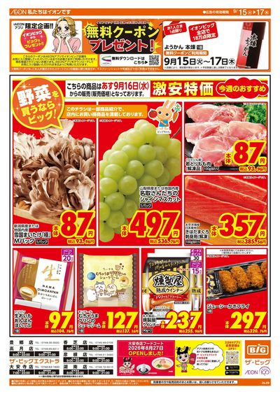 9/15週中チラシ(オモテ)