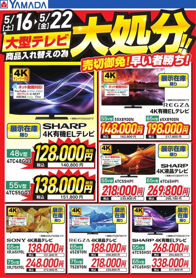 大型テレビ大処分!