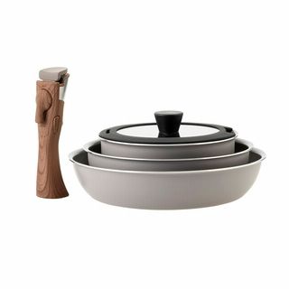 取っ手が外せるこびりつきにくいフライパン5点セット