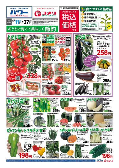 4/11号 野菜苗チラシ オモテ