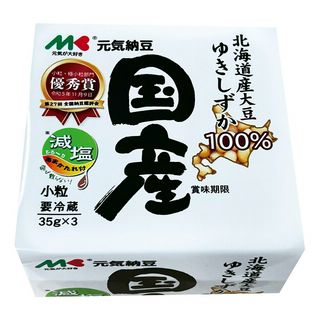 マルキン 元気納豆 国産減塩あまかたれ付 3個組