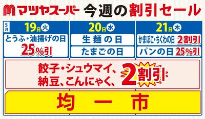 5/19-21の割引セール