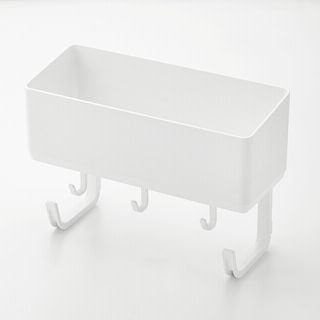 洗濯機に付く フリーラック フック&ホースホルダー付き ホワイト