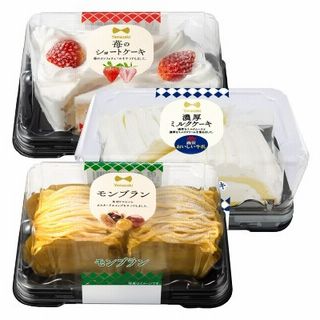 苺のショートケーキ/濃厚ミルクケーキ/モンブラン