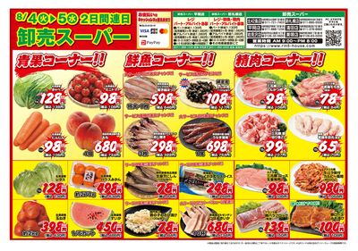2日間連日 卸売スーパー-おもて