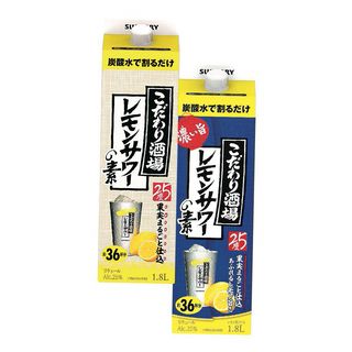 サントリー こだわり酒場のレモンサワーの素・レギュラー・濃い旨(各1.8紙パック)