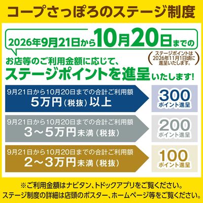 コープさっぽろのステージ制度