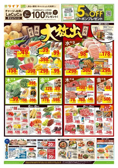 6/3号 野菜果物・お肉大放出