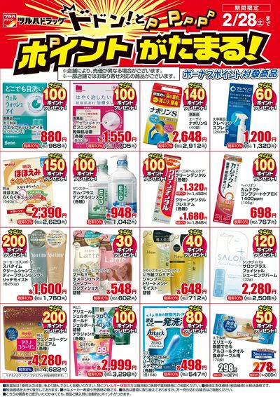 2/1~2/28 ツルハドラッグボーナスポイントチラシ