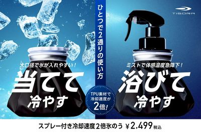 【ひとつで2通りの使い方 スプレー付き冷却速度2倍氷のう】