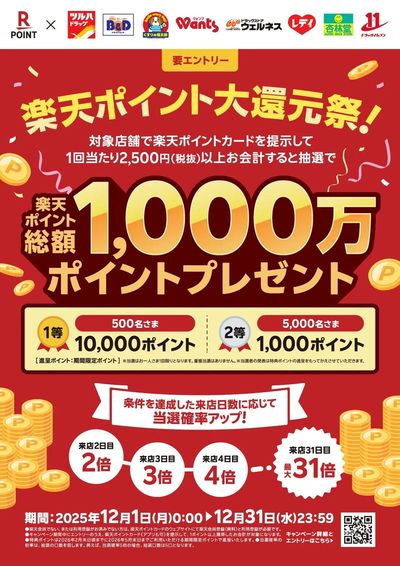 楽天ポイント大還元祭!