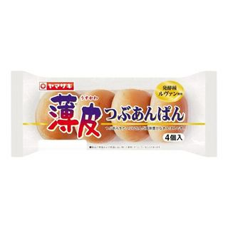 山崎製パン 薄皮 つぶあんぱん 4個入
