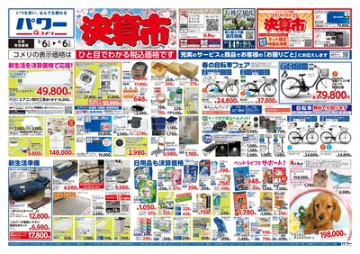 コメリパワー 3/6号 決算市 オモテ