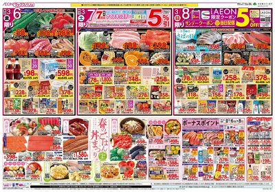 3/6号 イオン100周年記念特別価格/春のごはん丼まつり:ウラ