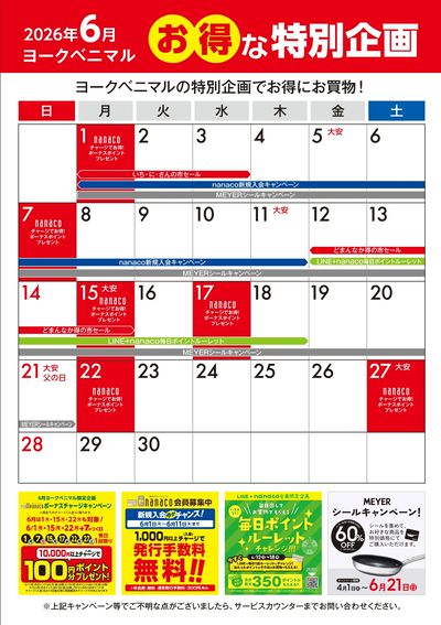 6月のお得な特別企画