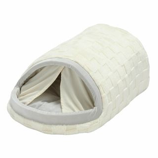 犬猫兼用 電気のいらない保温ベッド Lサイズ チェッカーボードアイボリー