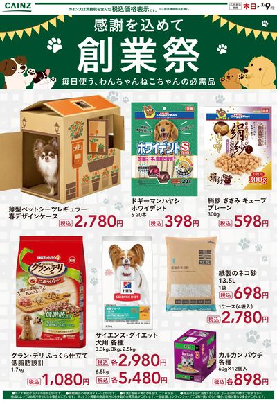 創業祭チラシ ペット