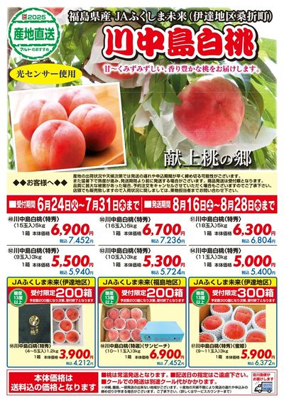 川中島白桃 ご予約承り中