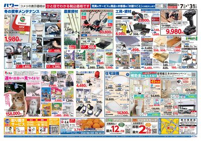 コメリパワー 3/7号 決算市 ウラ