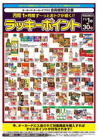 11月1日:月間ラッキーポイント