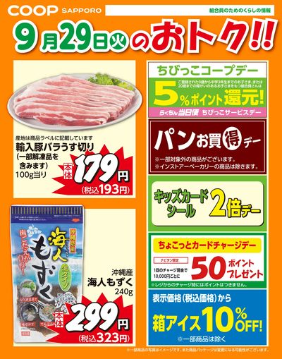 9月29日お買得品