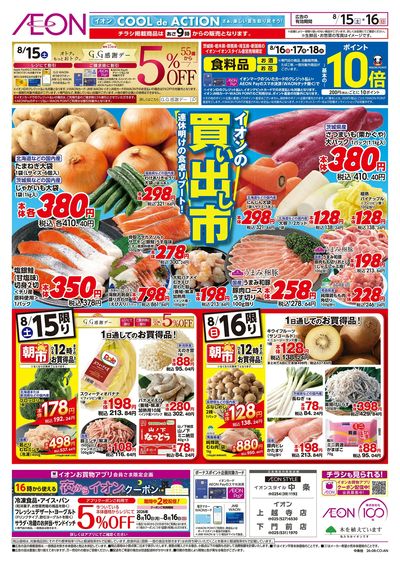 8/15号 イオンの買い出し市:表面
