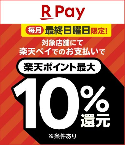 楽天Pay 最終日曜日限定!