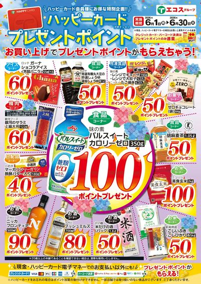 6月ハッピーカードプレゼントポイント:おもて