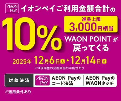 AEON Payポイントバックキャンペーン