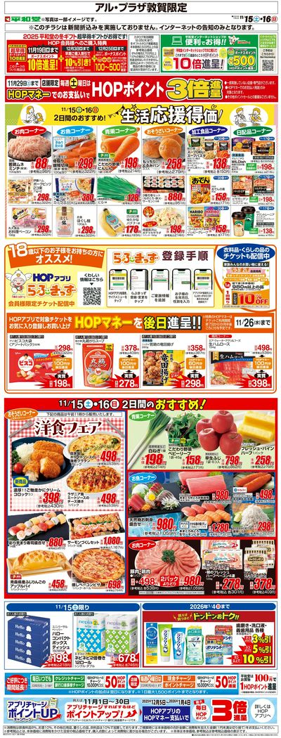 WEB限定 11/15(土)~生活応援得価2日間のおすすめ