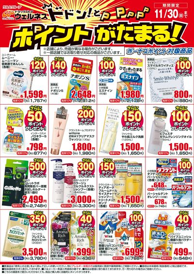 11/1~11/30 ウェルネスボーナスポイントチラシ