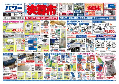 コメリパワー 3/6号 決算市 オモテ