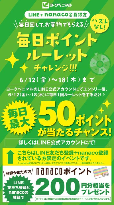 毎日ポイントルーレットチャレンジ!