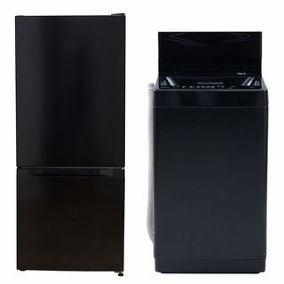 【設置なし】117L冷蔵庫+6kg洗濯機 ブラック