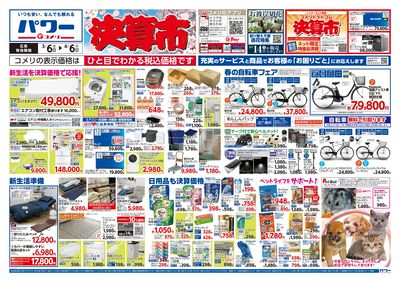 コメリパワー 3/6号 決算市 オモテ